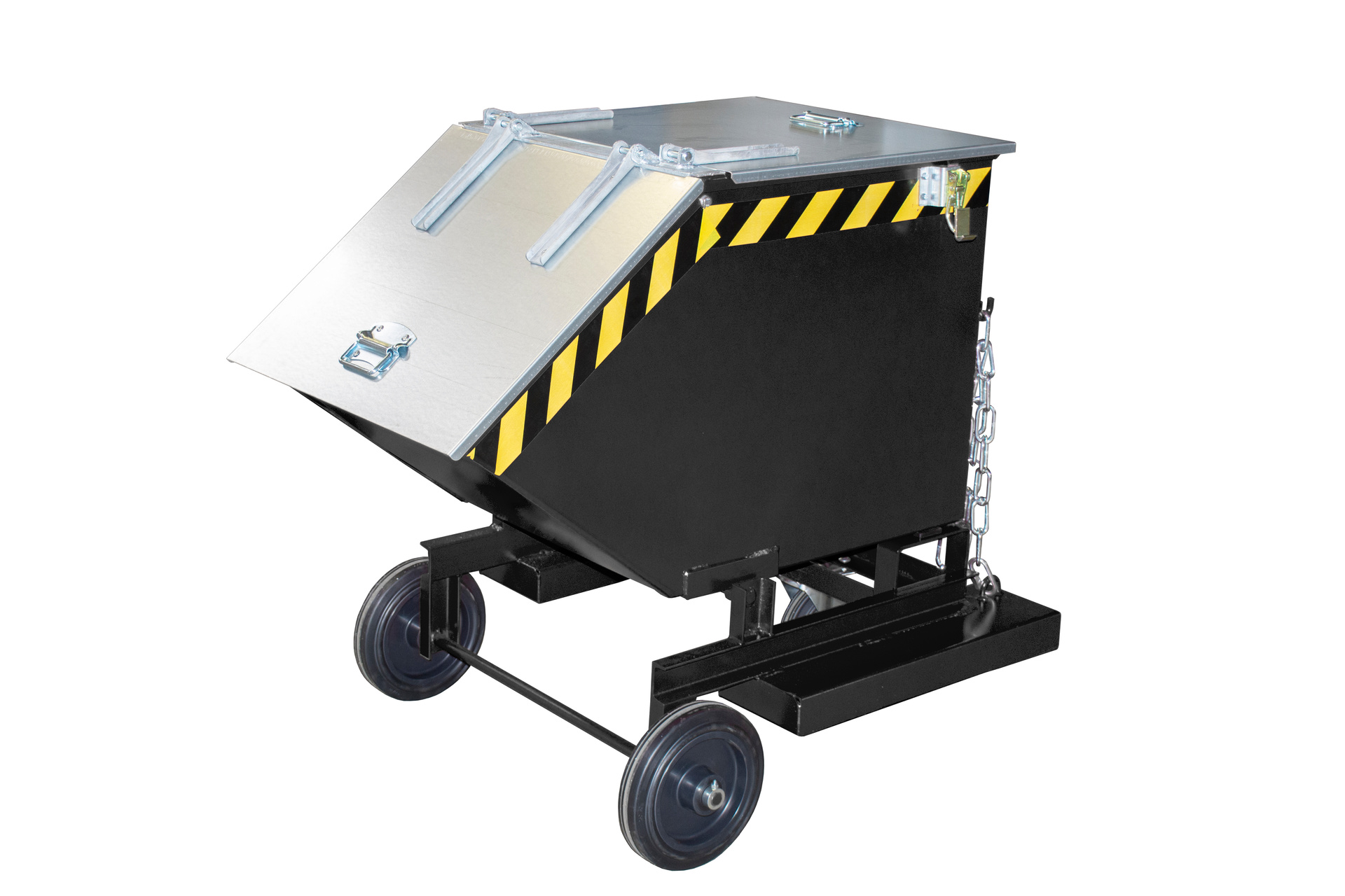 Kastenwagen Typ KW-ET RAL 7021 Schwarzgrau mit Deckel (Zubehör)--Anbaugeräte für Ihren Stapler